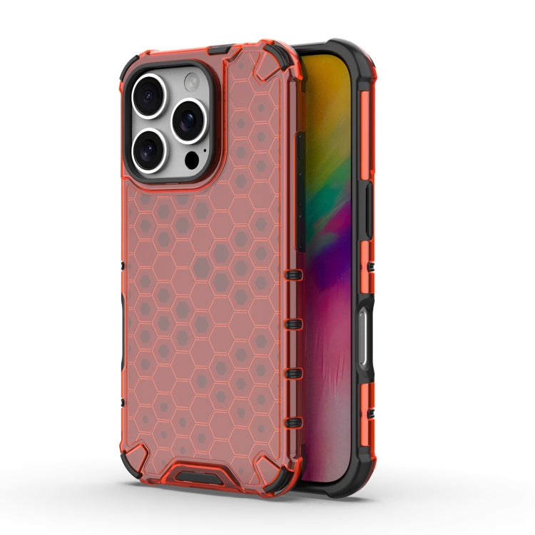 For iPhone 16 Pro Honeycomb Shockproof Phone Case(Red) - iPhone 16 Pro Cases by PMC Jewellery | Online Shopping South Africa | PMC Jewellery | Buy Now Pay Later Mobicred