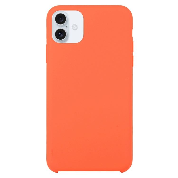 For iPhone 16 Solid Silicone Phone Case(Orange) - iPhone 16 Cases by PMC Jewellery | Online Shopping South Africa | PMC Jewellery | Buy Now Pay Later Mobicred