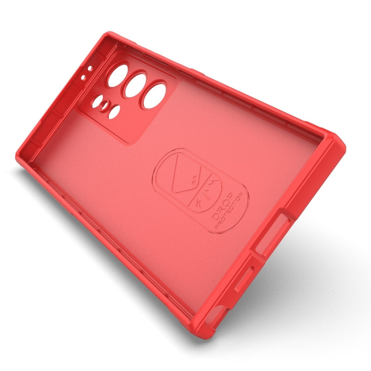 For Samsung Galaxy S24 Ultra 5G Magic Shield TPU + Flannel Phone Case(Wine Red) - Galaxy S24 Ultra 5G Cases by PMC TechLife | Online Shopping South Africa | PMC TechLife