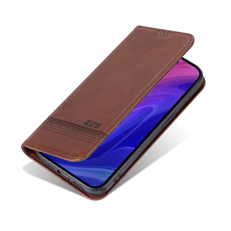 For iPhone 16 Pro Max AZNS Magnetic Calf Texture Flip Leather Phone Case(Dark Brown) - iPhone 16 Pro Max Cases by AZNS | Online Shopping South Africa | PMC Jewellery | Buy Now Pay Later Mobicred