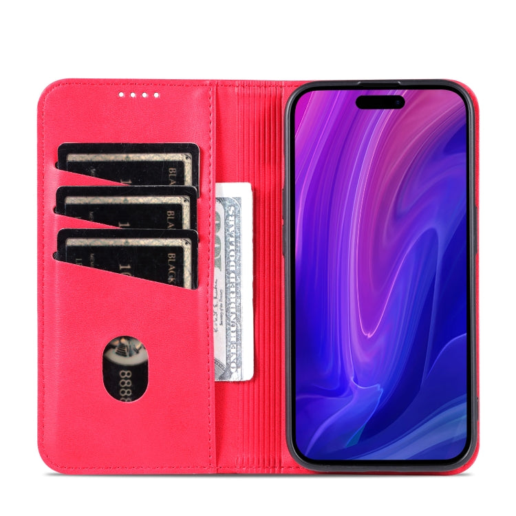 For iPhone 16 Pro Max AZNS Magnetic Calf Texture Flip Leather Phone Case(Red) - iPhone 16 Pro Max Cases by AZNS | Online Shopping South Africa | PMC Jewellery | Buy Now Pay Later Mobicred