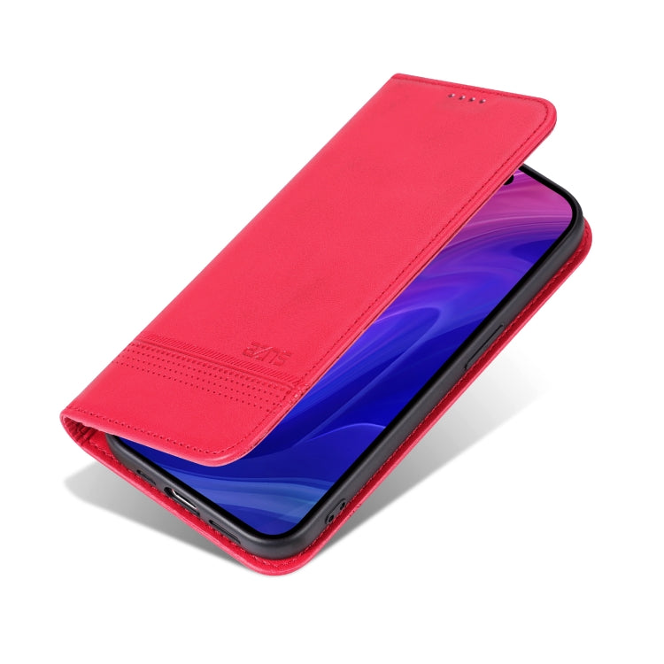 For iPhone 16 Pro AZNS Magnetic Calf Texture Flip Leather Phone Case(Red) - iPhone 16 Pro Cases by AZNS | Online Shopping South Africa | PMC Jewellery | Buy Now Pay Later Mobicred