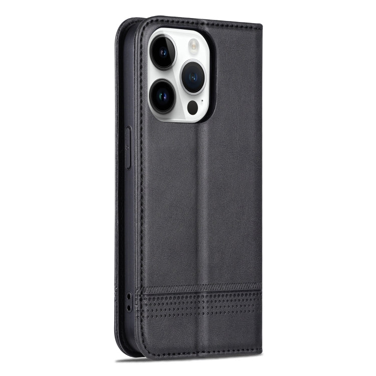 For iPhone 16 Pro AZNS Magnetic Calf Texture Flip Leather Phone Case(Black) - iPhone 16 Pro Cases by AZNS | Online Shopping South Africa | PMC TechLife | Buy Now Pay Later Mobicred