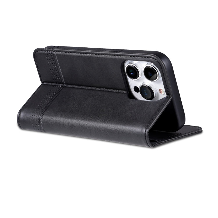 For iPhone 16 Pro AZNS Magnetic Calf Texture Flip Leather Phone Case(Black) - iPhone 16 Pro Cases by AZNS | Online Shopping South Africa | PMC TechLife | Buy Now Pay Later Mobicred