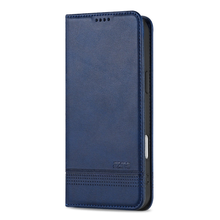 For iPhone 16 AZNS Magnetic Calf Texture Flip Leather Phone Case(Dark Blue) - iPhone 16 Cases by AZNS | Online Shopping South Africa | PMC Jewellery | Buy Now Pay Later Mobicred