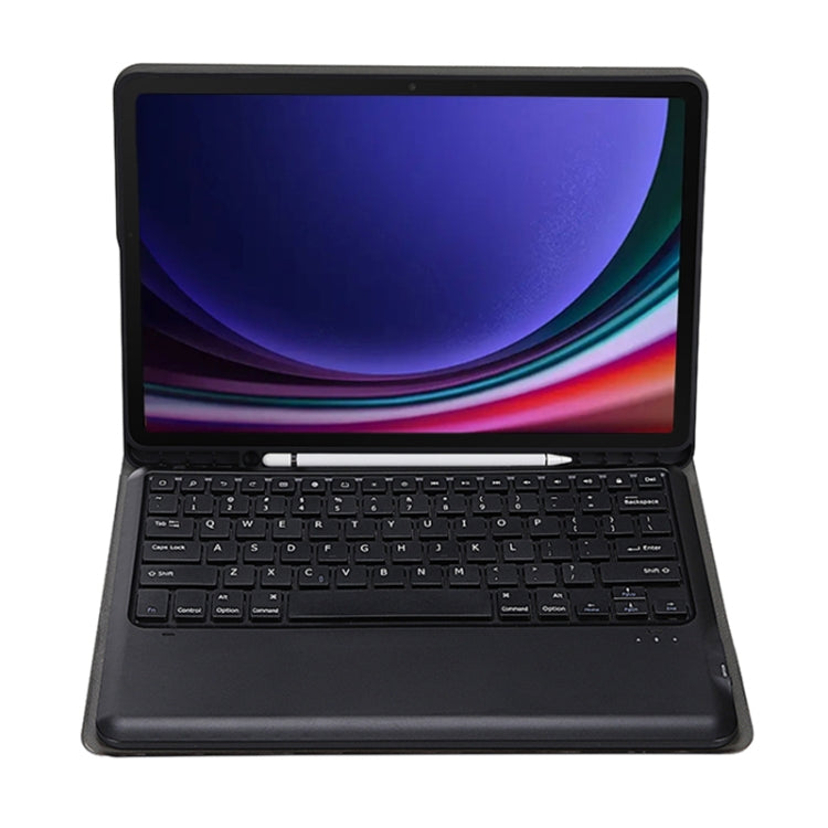 For Samsung Galaxy Tab S9+ A810B Pen Slot Detachable Bluetooth Keyboard Leather Tablet Case(Black) - Samsung Keyboard by PMC TechLife | Online Shopping South Africa | PMC TechLife