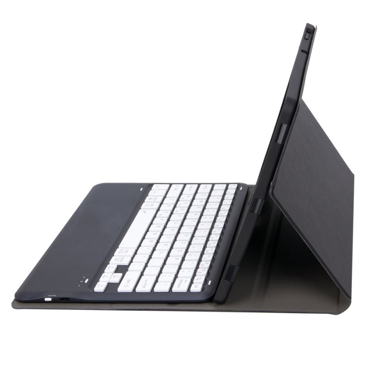 For Samsung Galaxy Tab S9 FE+ A810B Pen Slot Detachable Bluetooth Keyboard Leather Tablet Case(Black+White) - Samsung Keyboard by PMC TechLife | Online Shopping South Africa | PMC TechLife