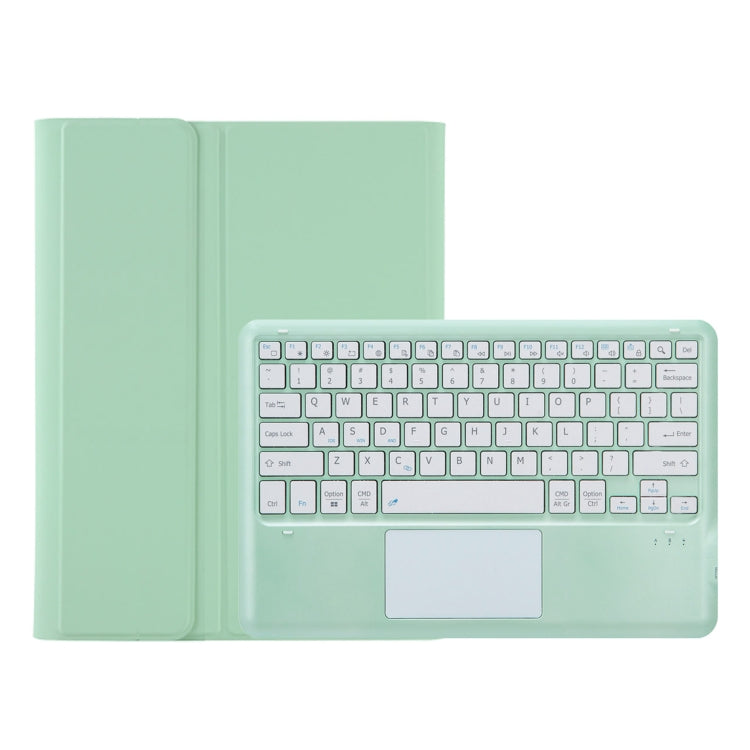 For Samsung Galaxy Tab S9 FE+ A810B-A Touch Pad Detachable Bluetooth Keyboard Leather Tablet Case(Mint Green) - Samsung Keyboard by PMC TechLife | Online Shopping South Africa | PMC TechLife