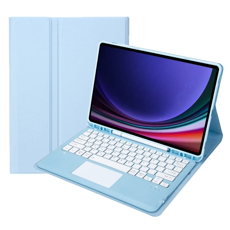 For Samsung Galaxy Tab S10+ 12.4 A810B-A Touch Pad Detachable Bluetooth Keyboard Leather Tablet Case(Sky Blue) - free shipping - PMC TechLife - Order now!