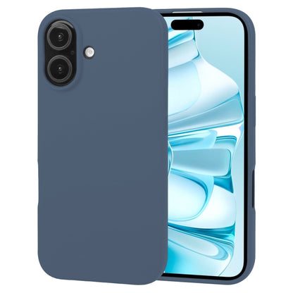 For iPhone 16 Plus GOOSPERY SOFT FEELING Liquid TPU Soft Phone Case(Dark Blue) - iPhone 16 Plus Cases by GOOSPERY | Online Shopping South Africa | PMC Jewellery | Buy Now Pay Later Mobicred