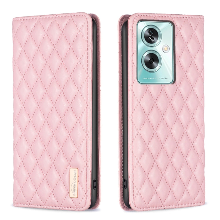 For OPPO A79 5G Diamond Lattice Magnetic Leather Flip Phone Case(Pink) - OPPO Cases by PMC Jewellery | Online Shopping South Africa | PMC Jewellery | Buy Now Pay Later Mobicred