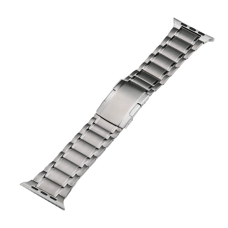 For Apple Watch Series 2 42mm Five Beads Turtle Buckle Titanium Steel Watch Band(Silver) - Watch Bands by PMC Jewellery | Online Shopping South Africa | PMC Jewellery