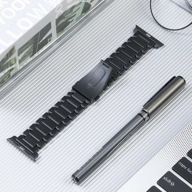 For Apple Watch Ultra 49mm Five Beads Titanium Steel Watch Band(Black) - Watch Bands by PMC TechLife | Online Shopping South Africa | PMC TechLife