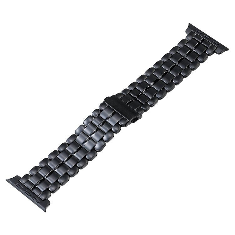For Apple Watch Series 7 45mm Five Beads Titanium Steel Watch Band(Black) - Watch Bands by PMC TechLife | Online Shopping South Africa | PMC TechLife