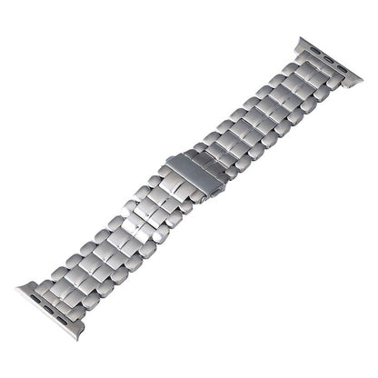 For Apple Watch Series 5 44mm Five Beads Titanium Steel Watch Band(Silver) - Watch Bands by PMC Jewellery | Online Shopping South Africa | PMC Jewellery