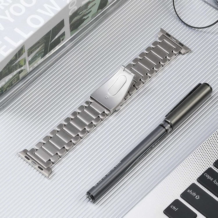 For Apple Watch Ultra 2 49mm Five Beads Titanium Steel Watch Band(Silver) - Watch Bands by PMC TechLife | Online Shopping South Africa | PMC TechLife