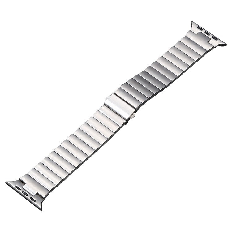 For Apple Watch SE 40mm Flat Buckle Stainless Steel Watch Band(Silver) - free shipping - PMC TechLife - Order now!