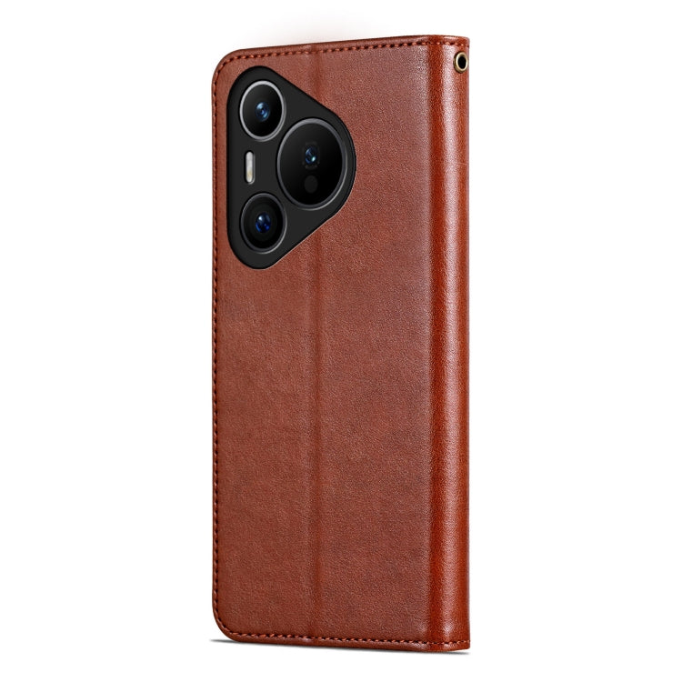 For Huawei Pura 70 AZNS Sheepskin Texture Flip Leather Phone Case(Brown) - Huawei Cases by AZNS | Online Shopping South Africa | PMC Jewellery | Buy Now Pay Later Mobicred