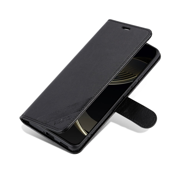 For Huawei Pura 70 Pro / 70 Pro+ AZNS Sheepskin Texture Flip Leather Phone Case(Black) - Huawei Cases by AZNS | Online Shopping South Africa | PMC Jewellery | Buy Now Pay Later Mobicred