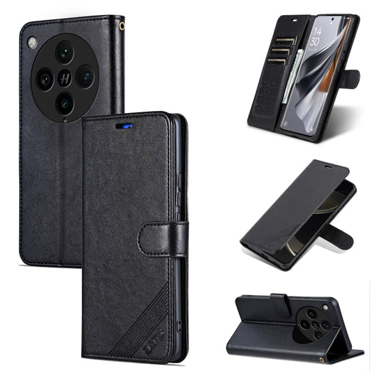 For OPPO Find X8 Pro AZNS Sheepskin Texture Flip Leather Phone Case(Black) - Find X8 Pro Cases by AZNS | Online Shopping South Africa | PMC Jewellery | Buy Now Pay Later Mobicred