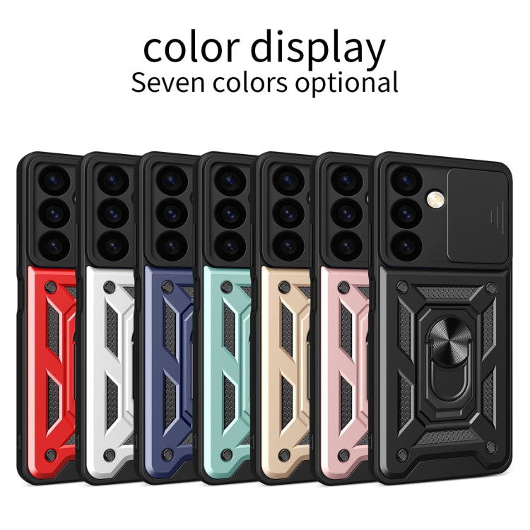 For Samsung Galaxy S24 5G Sliding Camera Cover Design TPU+PC Phone Case(Green) - Galaxy S24 5G Cases by PMC TechLife | Online Shopping South Africa | PMC TechLife