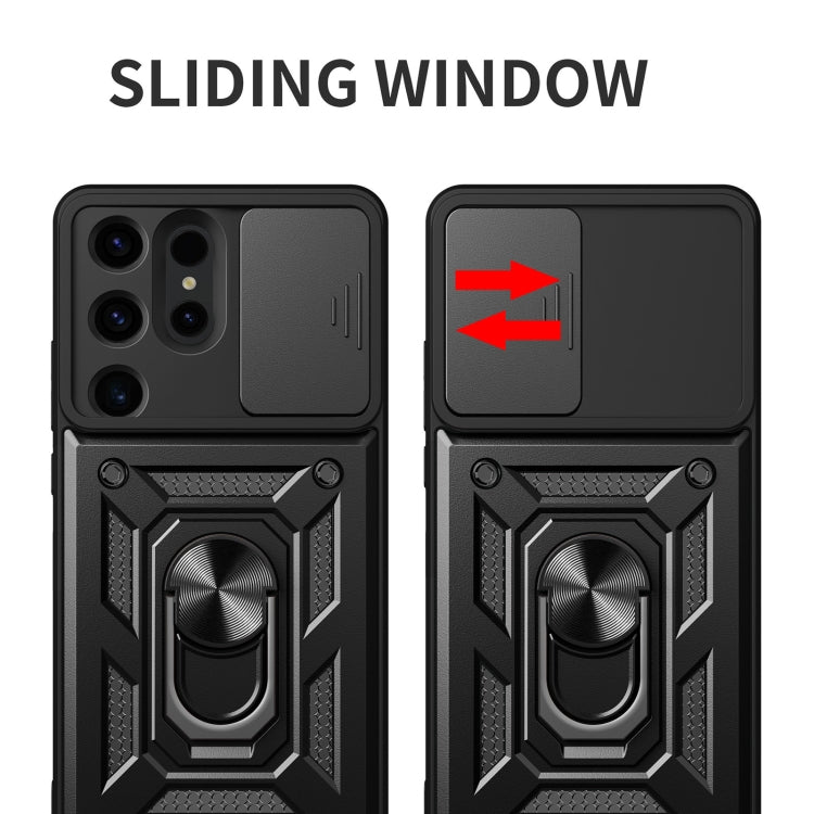 For Samsung Galaxy S24 Ultra 5G Sliding Camera Cover Design TPU+PC Phone Case(Black) - Galaxy S24 Ultra 5G Cases by PMC TechLife | Online Shopping South Africa | PMC TechLife | Buy Now Pay Later Mobicred