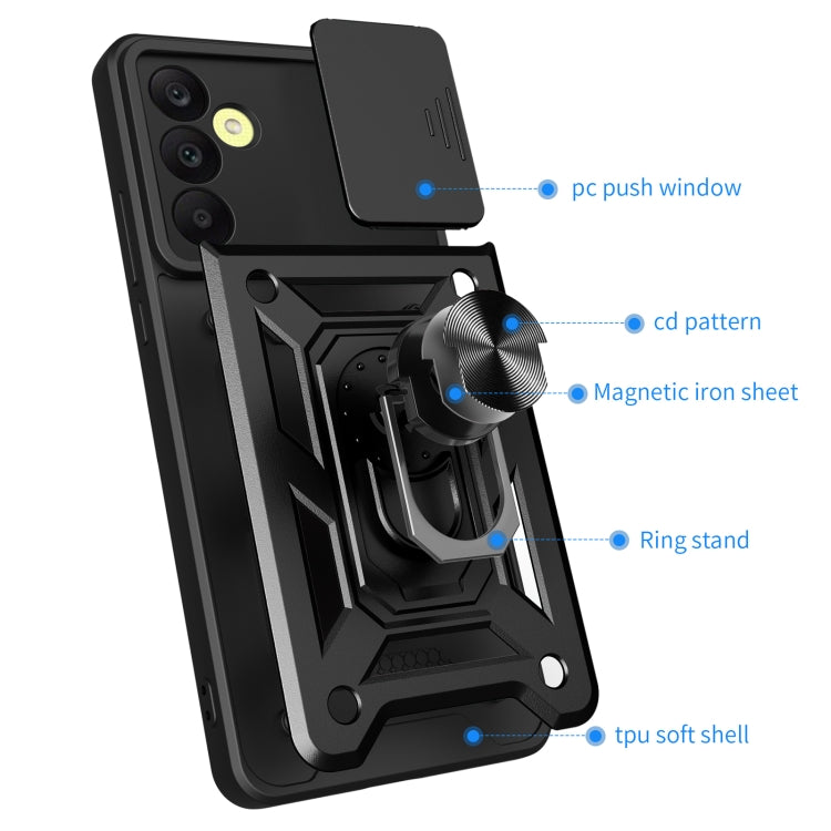 For Samsung Galaxy A25 5G Sliding Camera Cover Design TPU+PC Phone Case(Blue) - Galaxy Phone Cases by PMC Jewellery | Online Shopping South Africa | PMC Jewellery