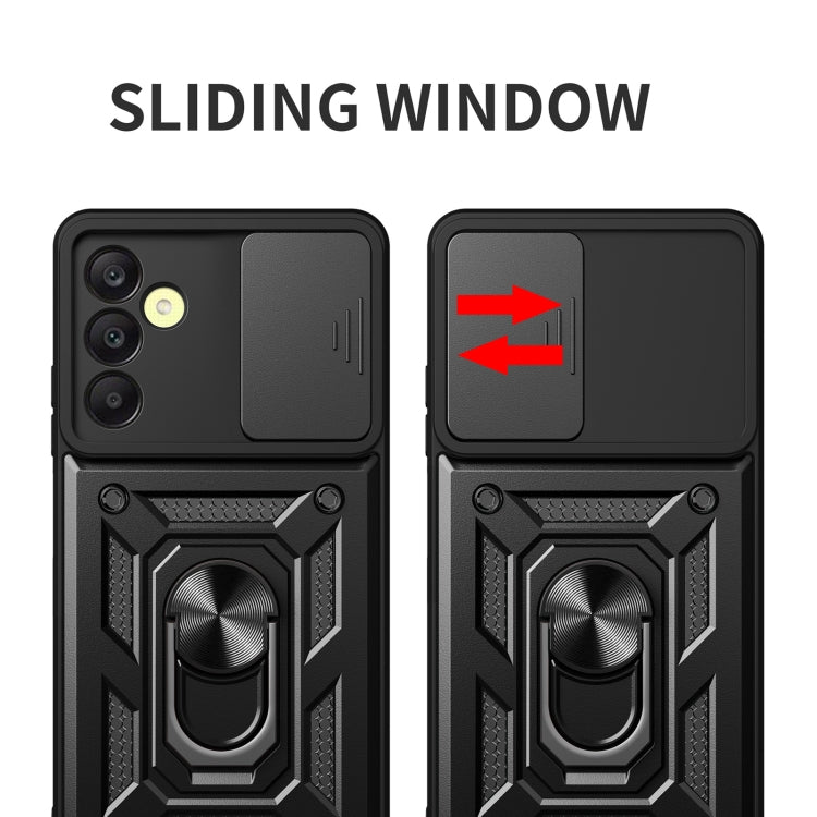 For Samsung Galaxy A25 5G Sliding Camera Cover Design TPU+PC Phone Case(Blue) - Galaxy Phone Cases by PMC TechLife | Online Shopping South Africa | PMC TechLife