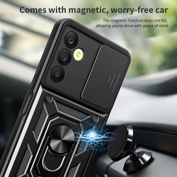 For Samsung Galaxy A25 5G Sliding Camera Cover Design TPU+PC Phone Case(Silver) - Galaxy Phone Cases by PMC TechLife | Online Shopping South Africa | PMC TechLife