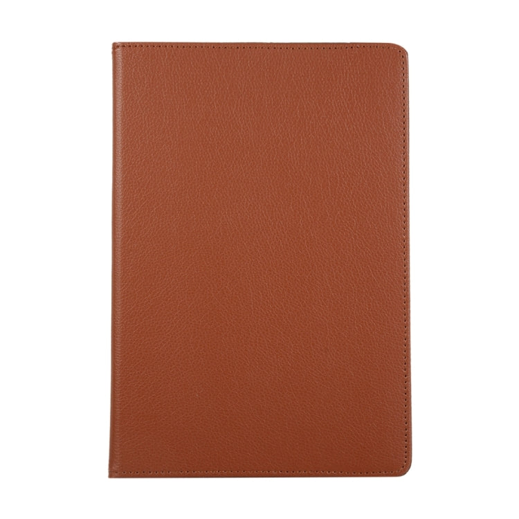 For Samsung Galaxy Tab S9 360 Degrees Rotation Holder Litchi Texture Leather Tablet Case(Brown) - Galaxy Tab S9 Cases by PMC Jewellery | Online Shopping South Africa | PMC Jewellery | Buy Now Pay Later Mobicred