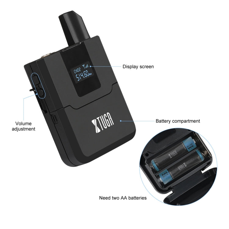 XTUGA A140-B Wireless Microphone System 4 BodyPack Headset Lavalier Microphone(US Plug) - free shipping - PMC Jewellery - Order now!