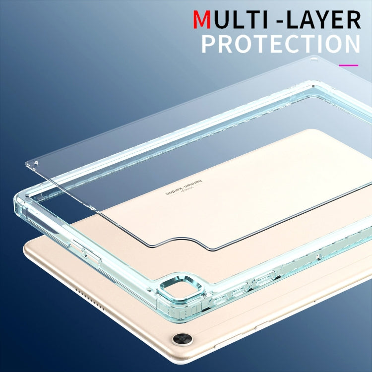 For Huawei MatePad T10 / T10S Clear Acrylic Shockproof Tablet Case(White) - Huawei by PMC TechLife | Online Shopping South Africa | PMC TechLife | Buy Now Pay Later Mobicred