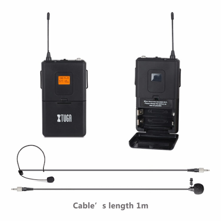 XTUGA A400-HB Professional 4-Channel UHF Wireless Microphone System with 2 Handheld & 2 Headset Microphone(US Plug) - Microphone by XTUGA | Online Shopping South Africa | PMC TechLife | Buy Now Pay Later Mobicred