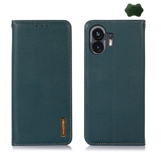 For Nothing Phone 2 KHAZNEH Nappa Top Layer Cowhide Leather Phone Case(Green) - More Brand by PMC Jewellery | Online Shopping South Africa | PMC Jewellery | Buy Now Pay Later Mobicred