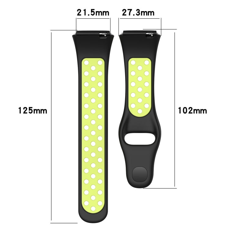 For Redmi Watch 3 Lite / Watch 3 Active Two Color Silicone Watch Band(Teal White) - Watch Bands by PMC TechLife | Online Shopping South Africa | PMC TechLife