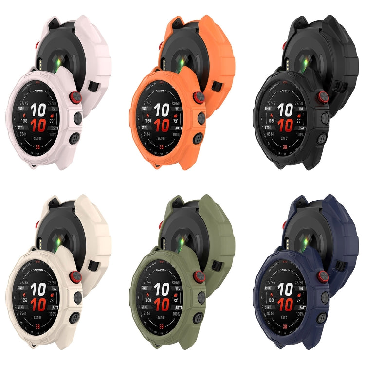 For Garmin Approach S70 47mm Armor Hollow Watch Protective Case(Green) - Watch Cases by PMC TechLife | Online Shopping South Africa | PMC TechLife | Buy Now Pay Later Mobicred