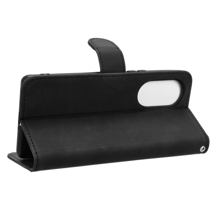 For Blackview A200 Pro Skin Feel Magnetic Flip Leather Phone Case(Black) - More Brand by PMC TechLife | Online Shopping South Africa | PMC TechLife