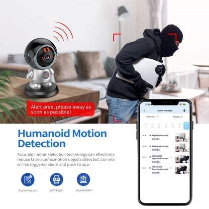 ESCAM PT302 Robot 3MP One Click Call Humanoid Detection WiFi IP Camera(EU Plug) - Wireless Camera by ESCAM | Online Shopping South Africa | PMC Jewellery