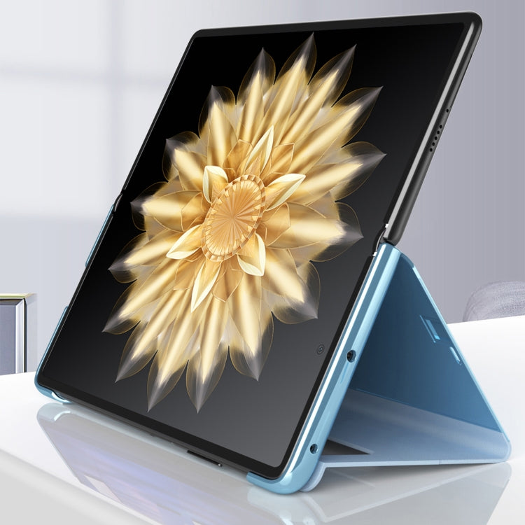 For Honor Magic V2 Electroplated Mirror Protective Phone Case with Holder(Pink) - Honor Cases by PMC TechLife | Online Shopping South Africa | PMC TechLife | Buy Now Pay Later Mobicred