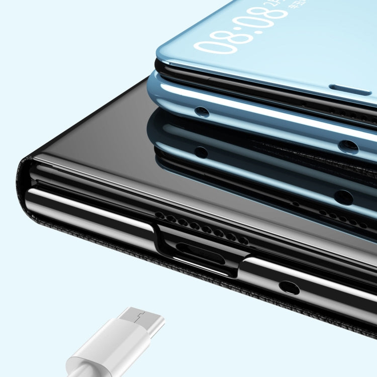 For Honor Magic V2 Electroplated Mirror Protective Phone Case with Holder(Pink) - Honor Cases by PMC TechLife | Online Shopping South Africa | PMC TechLife | Buy Now Pay Later Mobicred