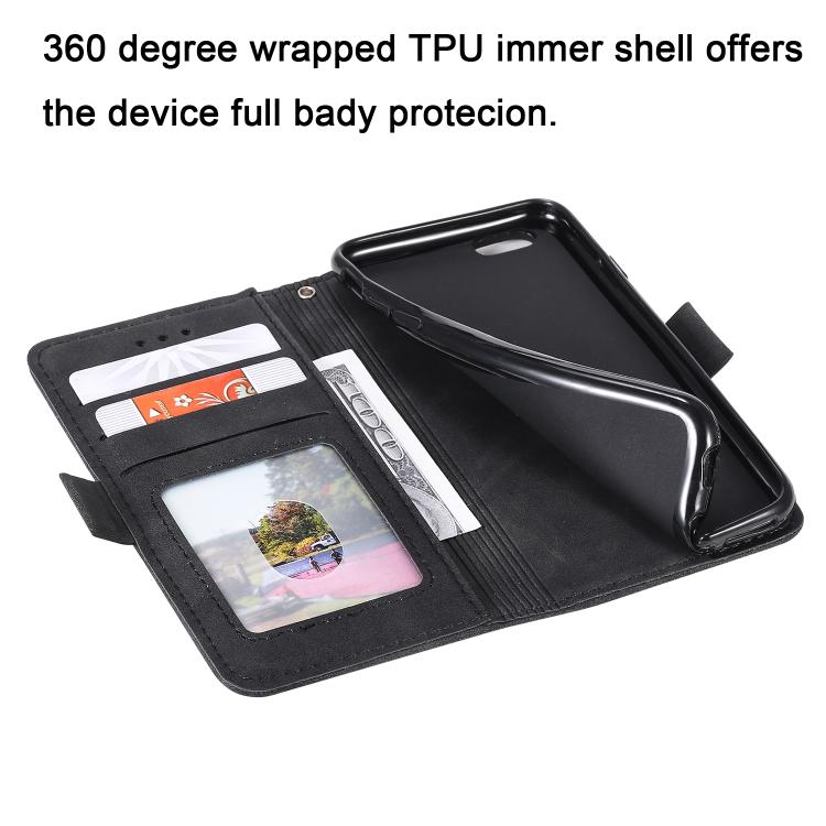 For iPhone 16e Retro Splicing Horizontal Flip Leather Phone Case(Black) - iPhone 16e Cases by PMC TechLife | Online Shopping South Africa | PMC TechLife | Buy Now Pay Later Mobicred