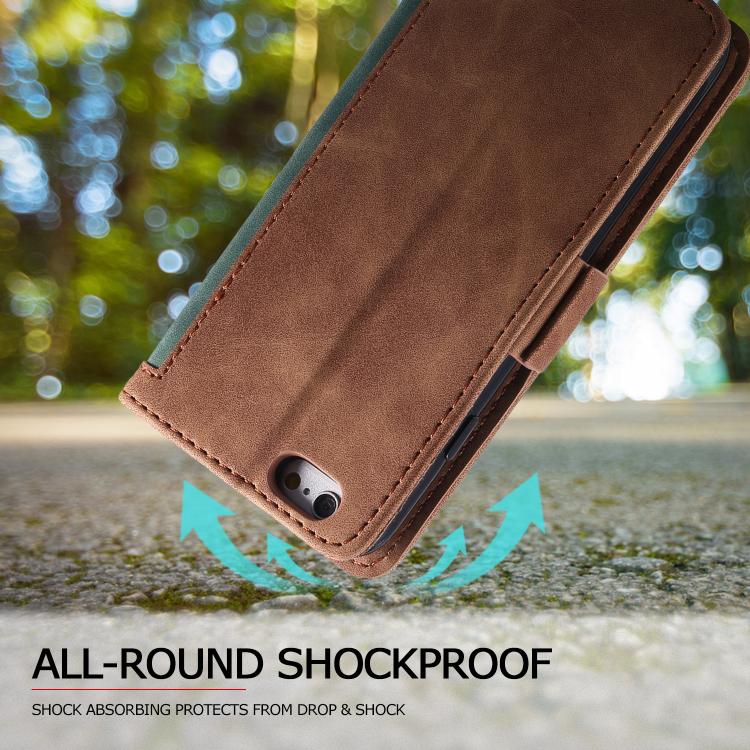 For iPhone 16e Retro Splicing Horizontal Flip Leather Phone Case(Green) - iPhone 16e Cases by PMC TechLife | Online Shopping South Africa | PMC TechLife | Buy Now Pay Later Mobicred