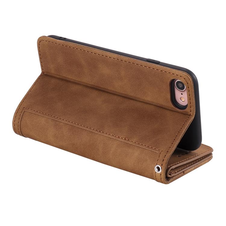For iPhone 16e Nine Card Zipper Bag Leather Phone Case with Lanyard(Brown) - free shipping - PMC TechLife - Order now!