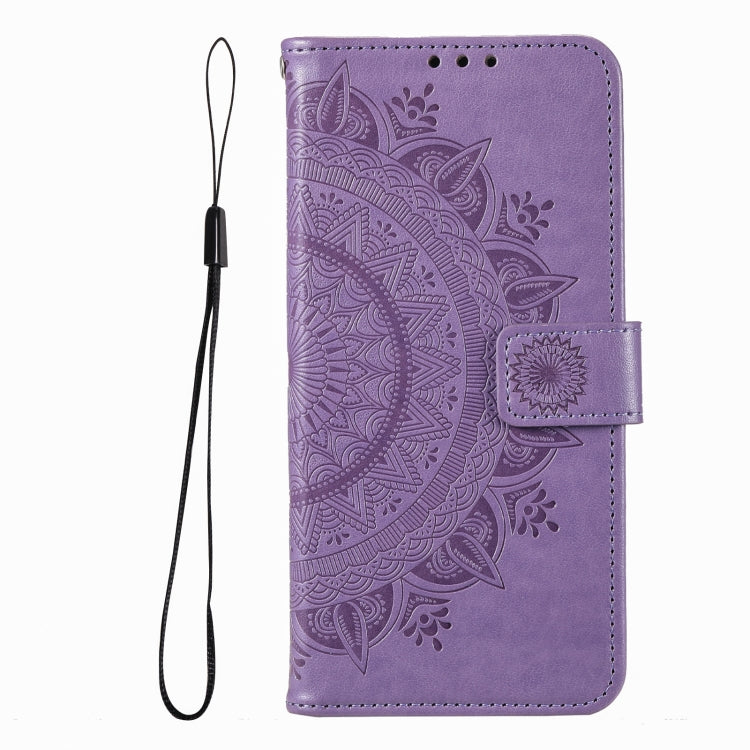 For iPhone 16 Plus Totem Flower Embossed Leather Phone Case(Purple) - iPhone 16 Plus Cases by PMC TechLife | Online Shopping South Africa | PMC TechLife | Buy Now Pay Later Mobicred