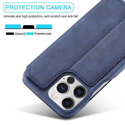 LC.IMEEKE Hon Ancient Series Flip Leather Phone Case For iPhone 15 Pro Max(Blue) - iPhone 15 Pro Max Cases by LC.IMEEKE | Online Shopping South Africa | PMC Jewellery