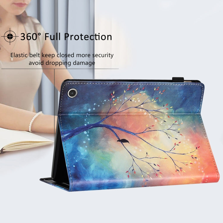 For Amazon Kindle Fire HD 10 2021 Sewing Litchi Texture Smart Leather Tablet Case(Oil Painting Tree) - Amazon by PMC TechLife | Online Shopping South Africa | PMC TechLife | Buy Now Pay Later Mobicred