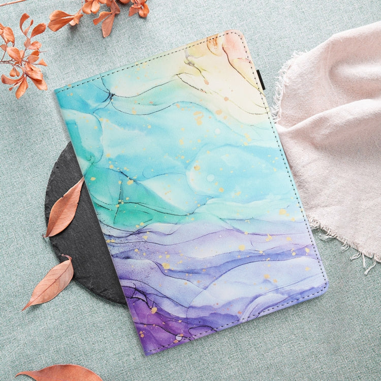 For Lenovo Tab M10 Sewing Litchi Texture Smart Leather Tablet Case(Oil Painting) - Lenovo by PMC TechLife | Online Shopping South Africa | PMC TechLife | Buy Now Pay Later Mobicred