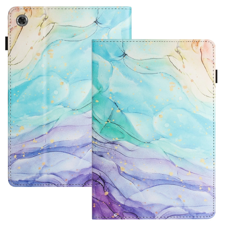 For Lenovo M10 Plus Sewing Litchi Texture Smart Leather Tablet Case(Oil Painting) - Lenovo by PMC TechLife | Online Shopping South Africa | PMC TechLife | Buy Now Pay Later Mobicred