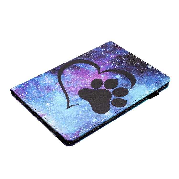 For Huawei MediaPad T3 10 Sewing Litchi Texture Smart Leather Tablet Case(Footprint) - Huawei by PMC TechLife | Online Shopping South Africa | PMC TechLife | Buy Now Pay Later Mobicred