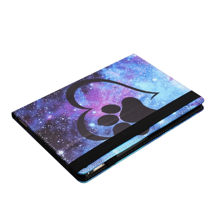 For Huawei MediaPad T3 10 Sewing Litchi Texture Smart Leather Tablet Case(Footprint) - Huawei by PMC TechLife | Online Shopping South Africa | PMC TechLife | Buy Now Pay Later Mobicred